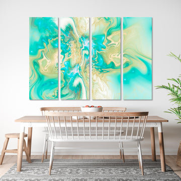 Turquoise Abstract Canvas Print №0001